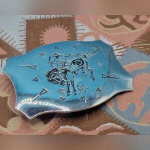 Western Rodeo Bucking Bronco Silver Tone Belt Buckle